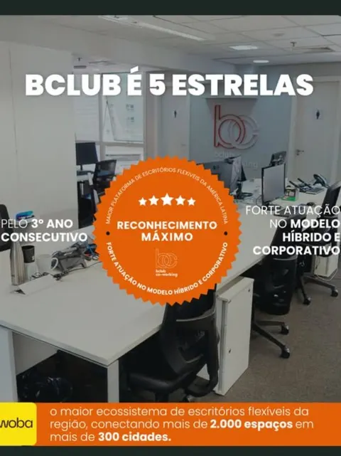 Publicação do perfil @bclubcoworking, feita pela Think Lab